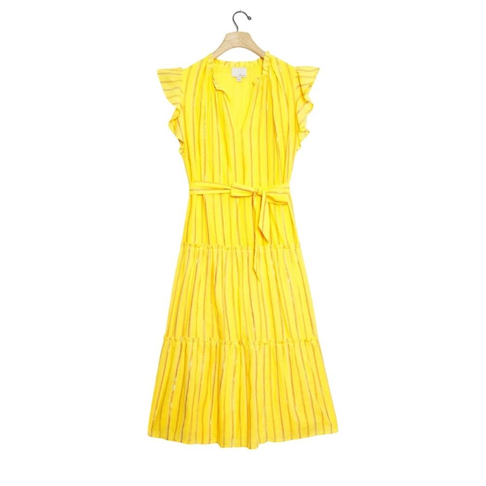 Anthropologie Graylin women’s Sunny Yellow Midi Dress